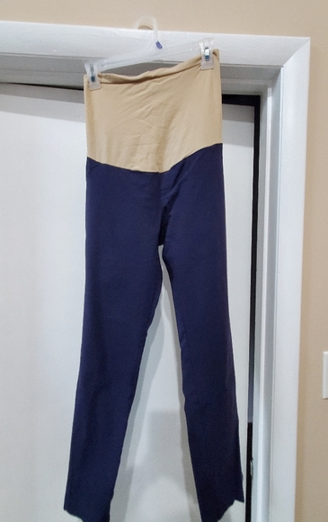 navy blue maternity work pants